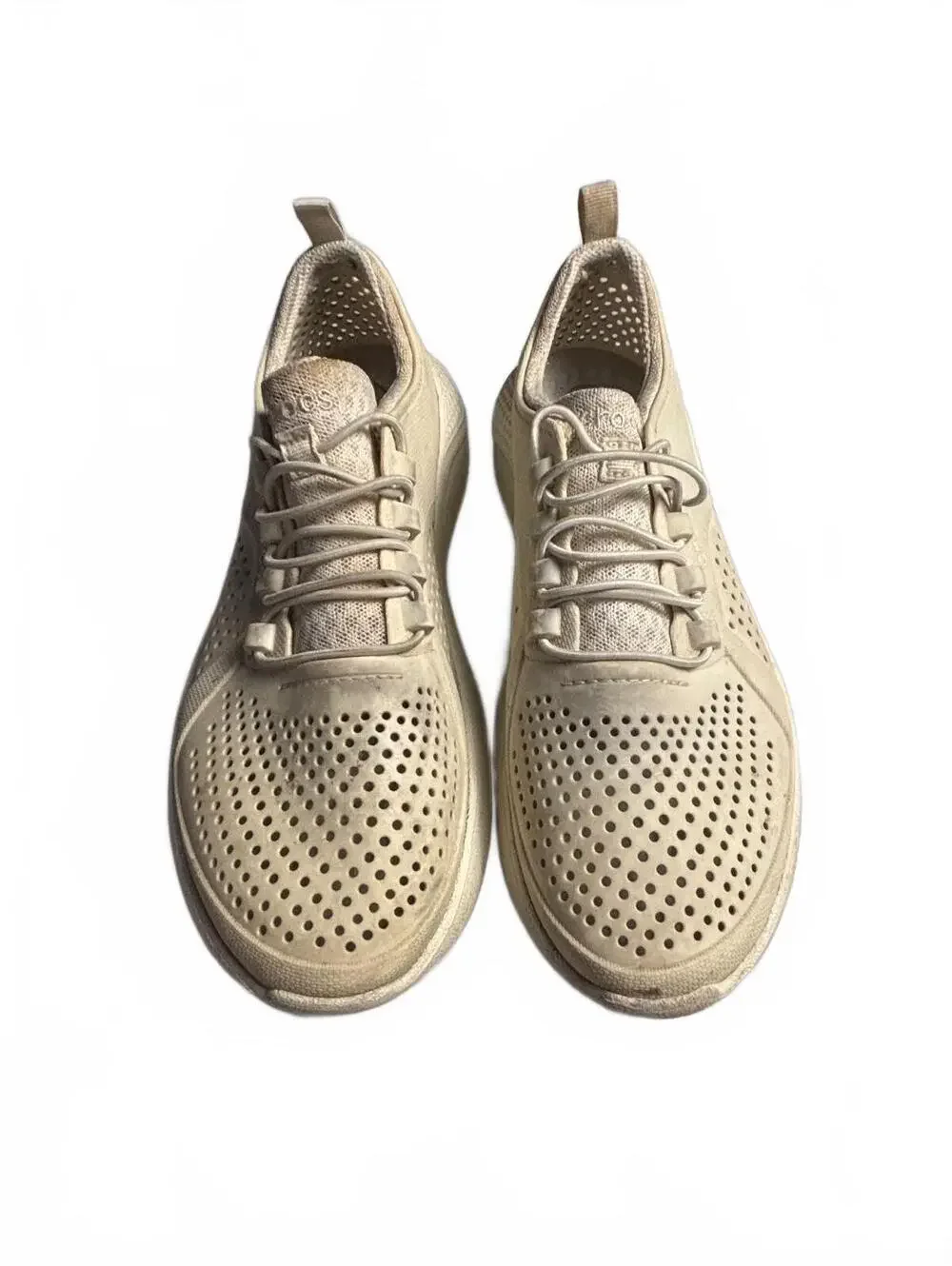 Crocs junior 5 Beige Perforated Lightweight Sneakers